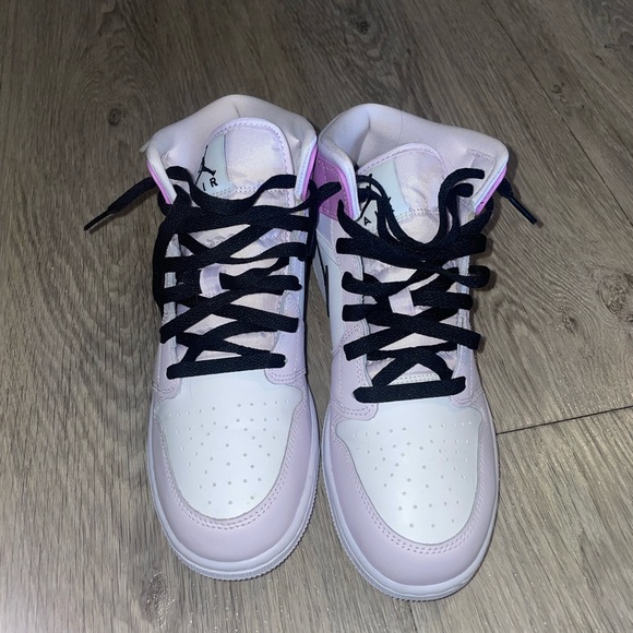 Purple, Black and White Jordan 1 Mids - Picture 1 of 2